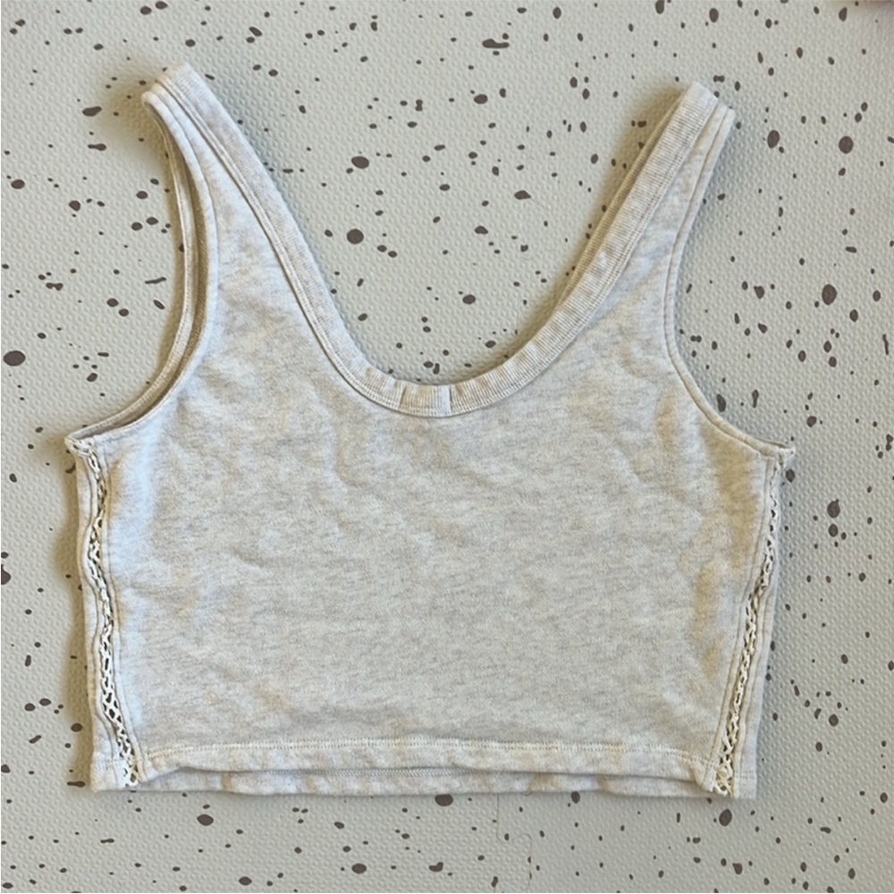 💘 AERIE - CREAM CROP TANK